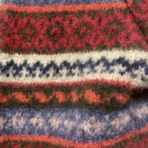 Vintage Paul Harris Nordic Fair Isle Shetland Wool Full Zip Sweater Sz S - Picture 4 of 16